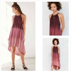 Urban outfitters ecote dip dye ombre high low hem dress